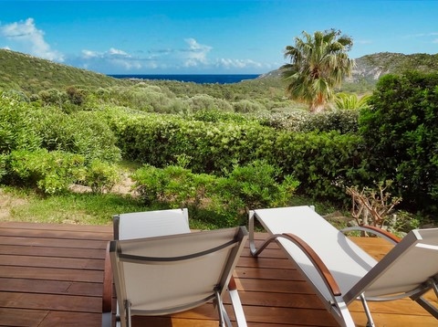 U Sole Livante: location mini villa T2 vue mer baie Santa Giulia, Porto Vecchio